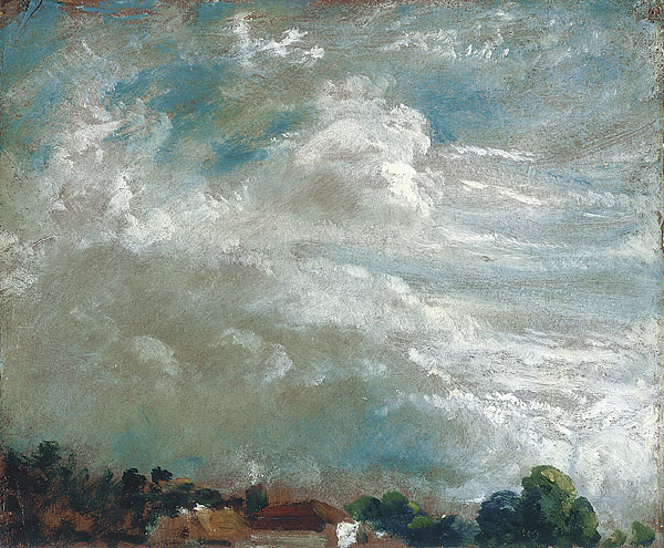John Constable - Study of Sky and Horizon of Trees 600