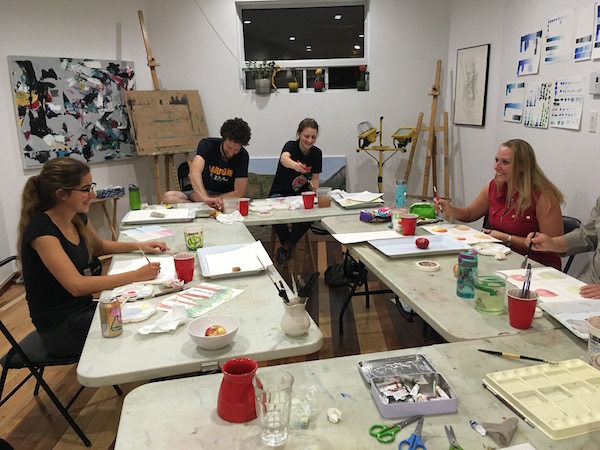 Happy art students Classes École d'art Pointe-Saint-Charles Art School